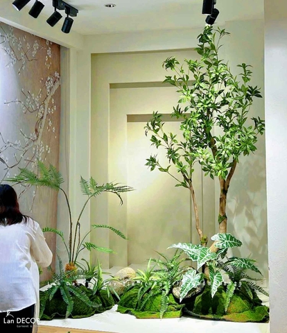 Thi Công Tiểu Cảnh Cây Giả - Tiểu Cảnh Cây Linh Sơn Thiết Kế Không Gian Hiện Đại