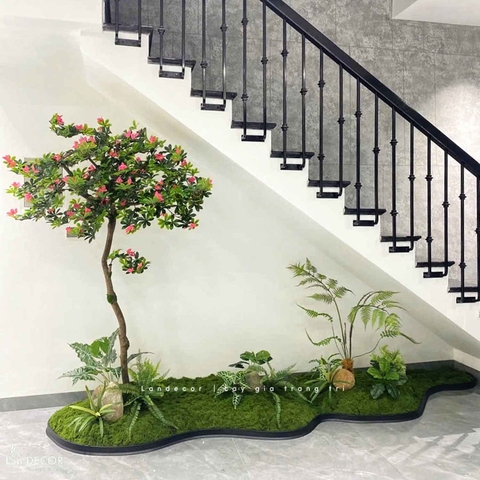 Thi Công Bồn Cây Giả - Công Trình Tiểu Cảnh Cây Đỗ Quyên Thiết Kế Không Gian Căn Hộ