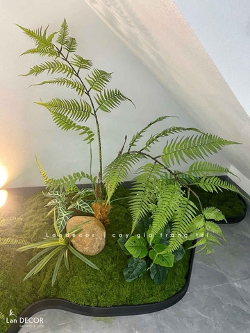 Thi Công Bồn Cây Giả - Công Trình Tiểu Cảnh Cây Đỗ Quyên Thiết Kế Không Gian Căn Hộ