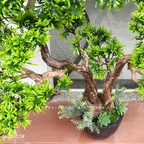 Cây Bonsai Thiết Kế - Cây Tùng Bonsai Giả Thiết Kế Tiểu Cảnh (110cm)- CC1335