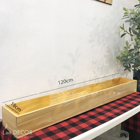 Hộp gỗ trang trí, làm bồn cây tiểu cảnh - HGO01