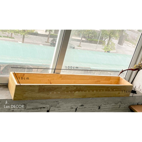 Hộp gỗ trang trí, làm bồn cây tiểu cảnh - HGO01