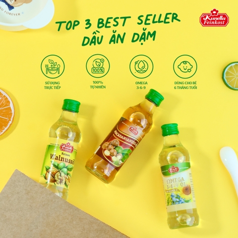 Sự khác biệt giữa dầu ăn dặm cho bé và dầu ăn thông thường, mẹ đã biết?