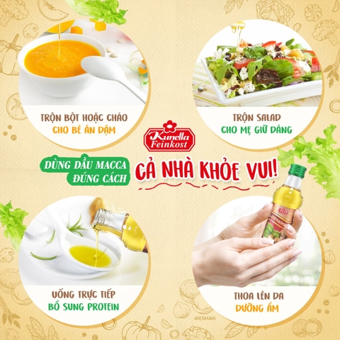 Dầu macca và cách sử dụng không phải ai cũng biết