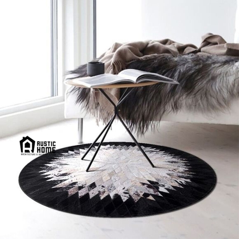 THẢM BÒ TRÒN 02 / CIRCLE LEATHER RUG #02