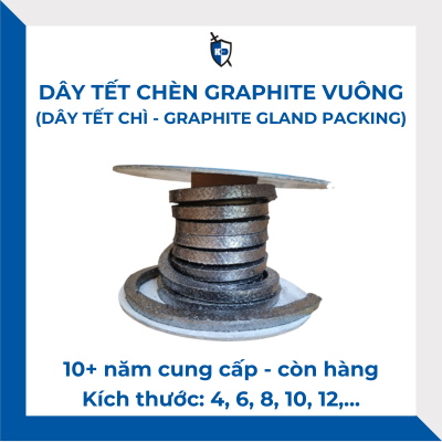 Dây Tết Chèn Graphite Vuông 4 6 8 10 12