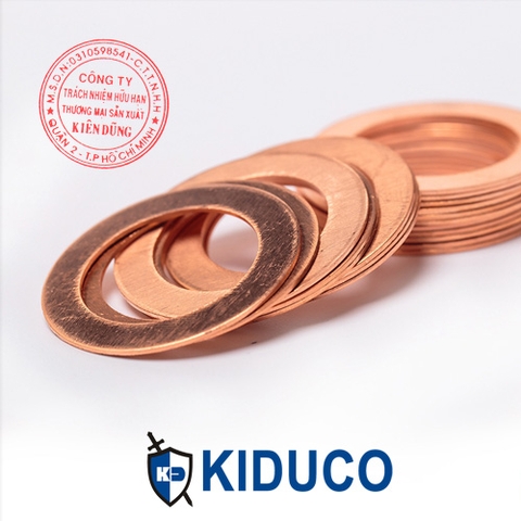 Vòng đệm làm kín bằng đồng Kiduco Solid Copper Gasket