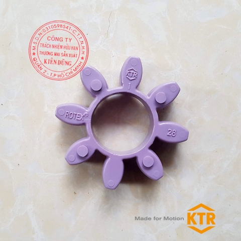 Đệm giảm chấn cho khớp nối KTR Rotex 28 98ShA LILAC