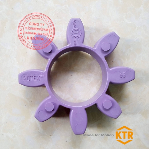 Đệm giảm chấn cho khớp nối KTR Rotex 65 98ShA LILAC