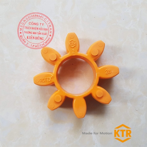 Đệm giảm chấn cho khớp nối KTR Rotex 28 92ShA ORANGE