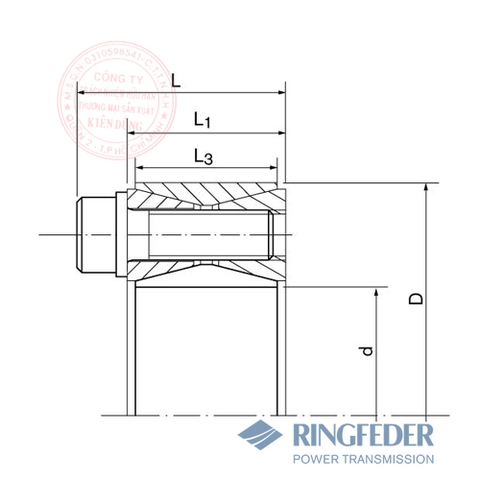 Thiết bị khóa trục côn Ringfeder RfN 7012