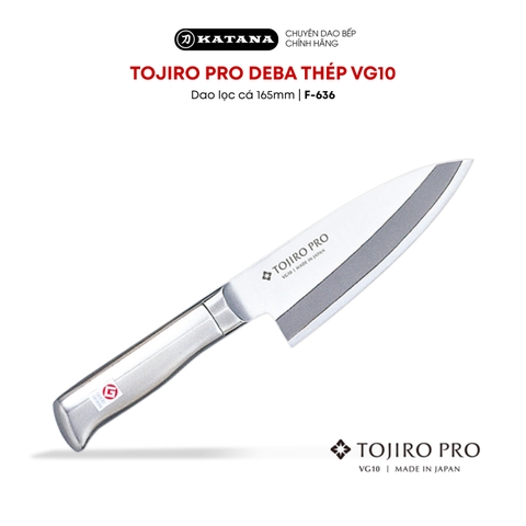 Dao bếp Nhật cao cấp TOJIRO PRO Deba thép MV chống gỉ - Dao lọc cá 165mm F-636
