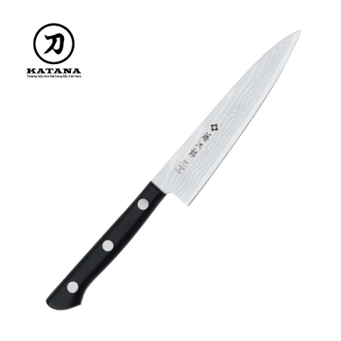 Dao bếp Nhật cao cấp TOJIRO BASIC Petty thép Damascus 37 lớp VG10 - Dao gọt hoa quả 135mm F-333