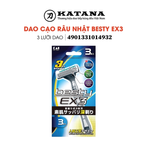 Dao cạo râu cao cấp Nhật Besty Ex3 3 Blade