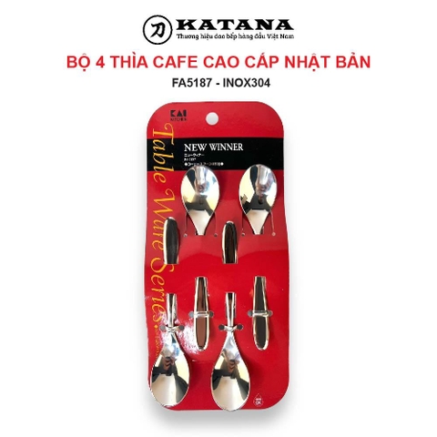 Bộ 4 thìa cafe cao cấp KAI Nhật Bản - FA5187