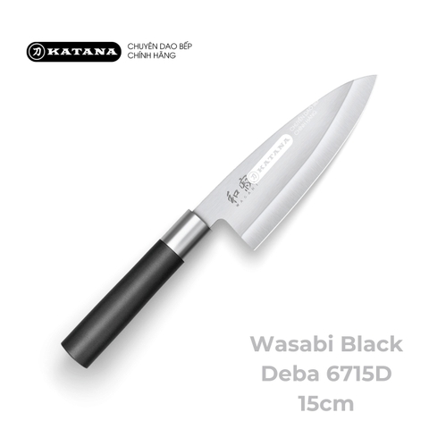 Dao lọc thịt cá Nhật Bản cao cấp KAI Wasabi Black Deba - 6715D (150mm)