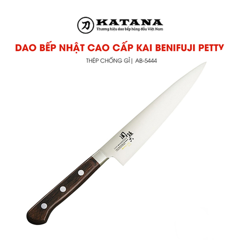 Dao gọt hoa quả của Nhật Bản cao cấp KAI Benifuji cán gỗ Petty Cooking - AB5444 (150mm)