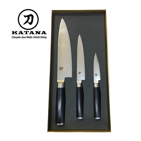 Bộ 3 dao bếp Nhật cao cấp KAI Shun Classic Chef, Ultility và Paring Bộ dao thái, đa năng, gọt hoa quả DMS-300