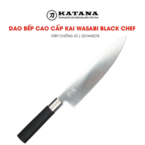 Dao thái thịt cá Nhật Bản cao cấp KAI Wasabi Black Chef - 6720C (200mm)