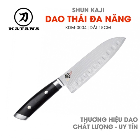 Dao thái đa năng chống dính cao cấp KAI Nhật Bản - Shun Kaji H.G Santoku thép SG-2 Damascus 33 lớp KDM0004 (180mm)