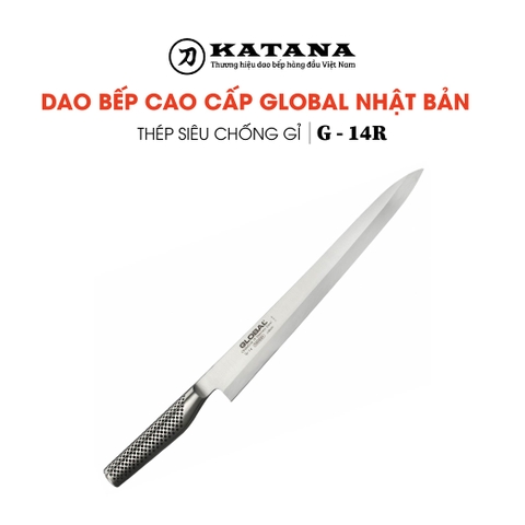 Dao bếp Nhật cao cấp Global G14R Sashimi - Dao Sashimi tay phải (300mm)