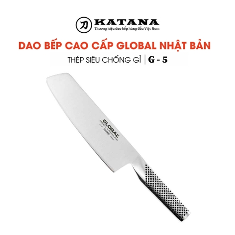 Dao bếp Nhật cao cấp Global G5 Nakiri - Dao thái rau củ(180mm)