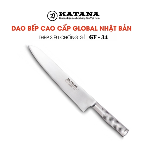 Dao bếp Nhật cao cấp Global GF34 Chef - Dao thái thịt cá (270mm)