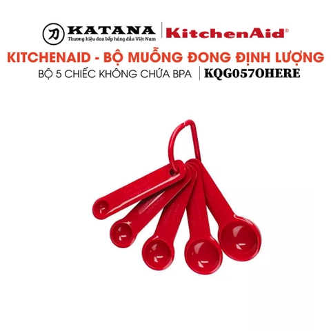 KitchenAid - Bộ muỗng đong định lượng màu đỏ - 5 cái