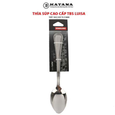 Thìa súp inox cao cấp không gỉ TBS LUISA size to (210mm)