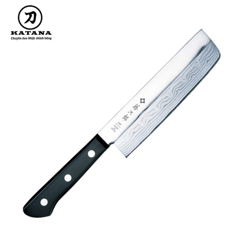 Dao bếp Nhật cao cấp TOJIRO BASIC Nakiri thép Damascus 37 lớp VG10 - Dao thái rau củ 165mm F-330