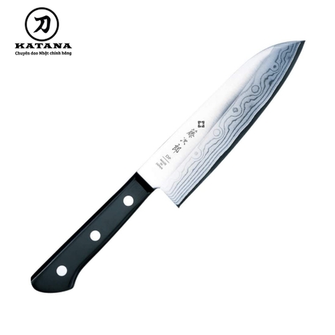 Dao bếp Nhật cao cấp TOJIRO BASIC Santoku thép Damascus 37 lớp VG10 - Dao thái đa năng 170mm F-331