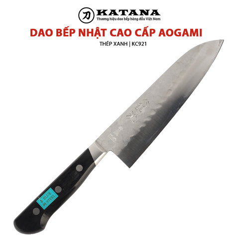 Dao bếp thủ công Kanetsune Santoku KC203  Damascus VG10
