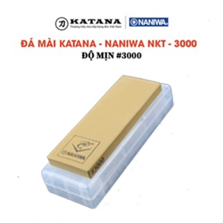 Đá mài dao Naniwa thương hiệu KATANA độ mịn cao #3000 (185x65x15mm) - NKP-3000C đế kèm hộp đựng bảo quản