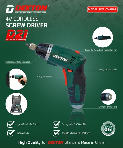 Máy vặn vít Dekton CV0502