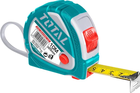 Thước Kéo Thép Nền Vàng 10x25mm TOTAL TMT126101