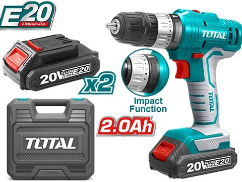 Máy khoan búa dùng pin Lithium TOTAL E20
