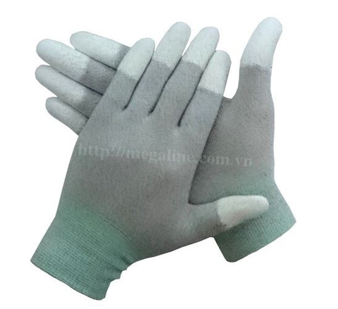 Găng tay chống tĩnh điện Carbon PU ngón