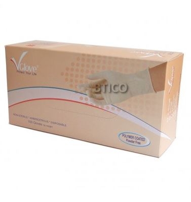 Găng tay y tế latex không bột phủ polymer VGlove