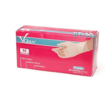 Găng tay y tế Latex có bột VGlove A2 (27,5 cm)