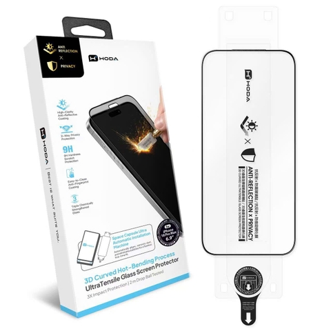 【iPhone 18 Pro / 18 Pro Max】Miếng dán màn hình 3D chống chói chống nhìn trộm, kính cường lực toàn màn hình (6.3