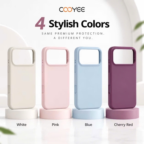 Ốp lưng Cooyee Soft Feel Silicone With Magsafe cho iphone 17/18 Series
