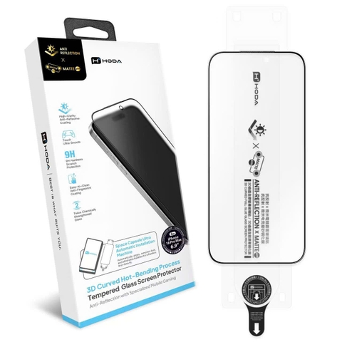 【iPhone 18 Pro / 18 Pro Max】kính cường lực 3D chống chói chống vân tay, phủ toàn màn hình (6.3