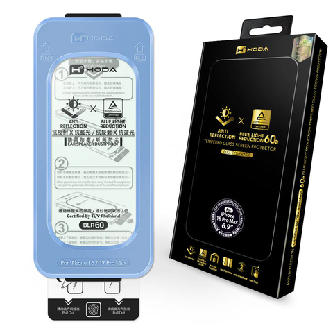 【iPhone 18 Pro / 18 Pro Max】Miếng dán màn hình cường lực chống chói, chống ánh sáng xanh, đạt chứng nhận TÜV BLR60 (6.3
