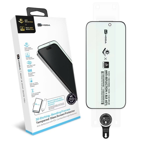 【iPhone 18 Pro / 18 Pro Max】kính cường lực 3D chống chói chống ánh sáng xanh, phủ toàn màn hình (6.3