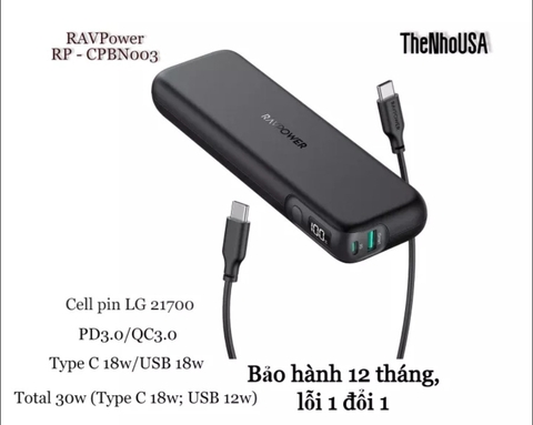 PIN RAVPOWER 15.0000MAH 30W