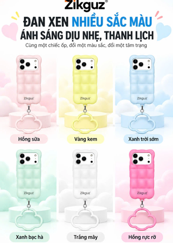 ốp lưng Zikguz Cloud Silicon cho các dòng iphone 16/17/18promax