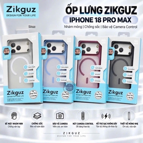Ốp Lưng Zikguz Tuan-Thin Nhám Chống Sốc cho iphone 17/18 promax