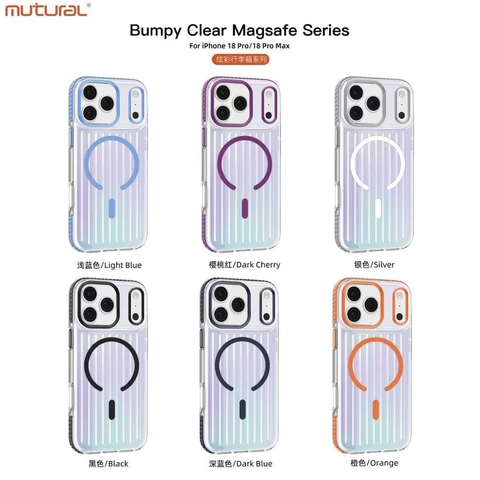 Ốp Lưng MUTURAL BUMPY hoạ tiết sóng 3D từ tính dành cho ip 17/18 promax