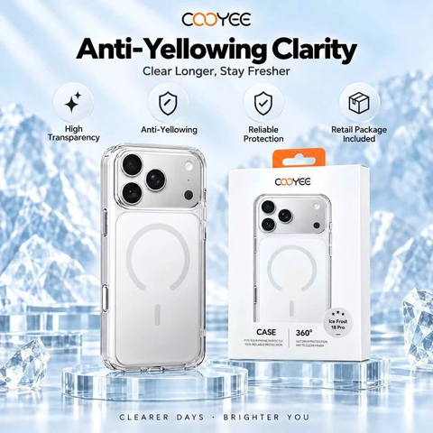 Ốp lưng CooYee Ice Frost trong mờ Magsafe cho iPhone 17/18 series