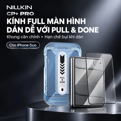 【iPhone Duo】Kính NILLKIN CP+ PRO 2,5D Kèm khung trợ dán